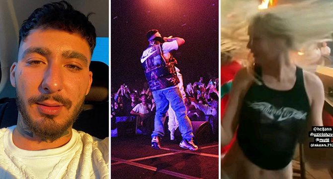 Aleyna Tilki'nin sevgilisi Uzi'nin konserine narkotik baskını