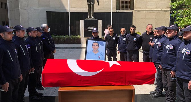 Şehit infaz koruma memuru için adliyede tören düzenlendi