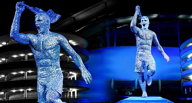 Manchester City, Agüero'nun heykelini dikti