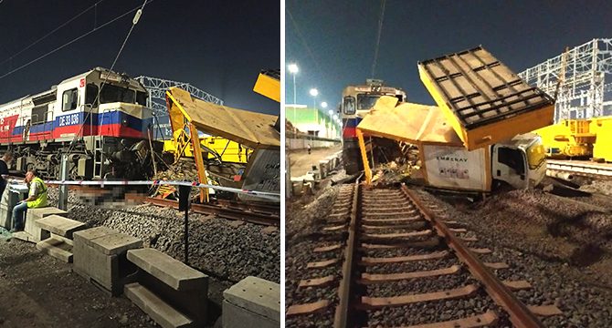 Freni arızalanan lokomotif, işçilere çarptı: 1 ölü, 2 yaralı