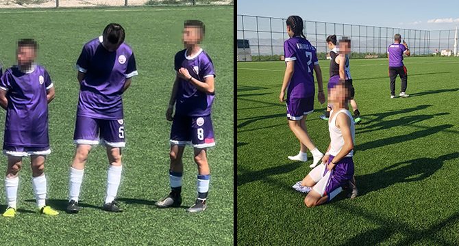Kadın futbol maçında erkek oyuncu iddiası!