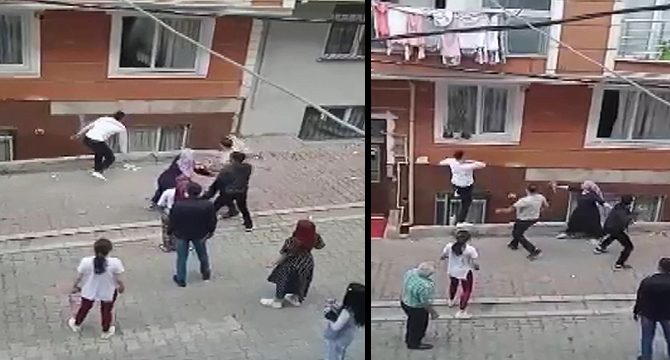 Kavga ettikleri kişinin evini taşladılar