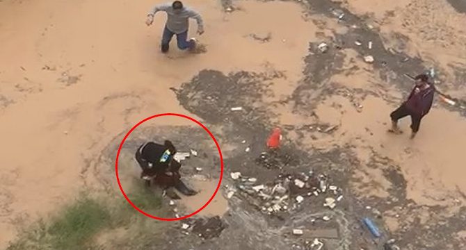 Selde can pazarı! Boğulmaktan son anda kurtarıldı