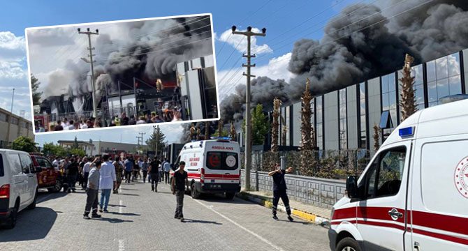 Kozmetik firması imalathanesinde korkutan yangın