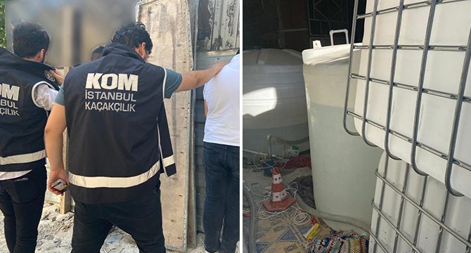 İstanbul’da kaçak içki imalathanesine operasyon