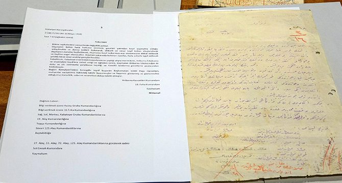 Atatürk'ün Çanakkale Savaşları sırasında yazdığı yazı deşifre edilip sergilendi