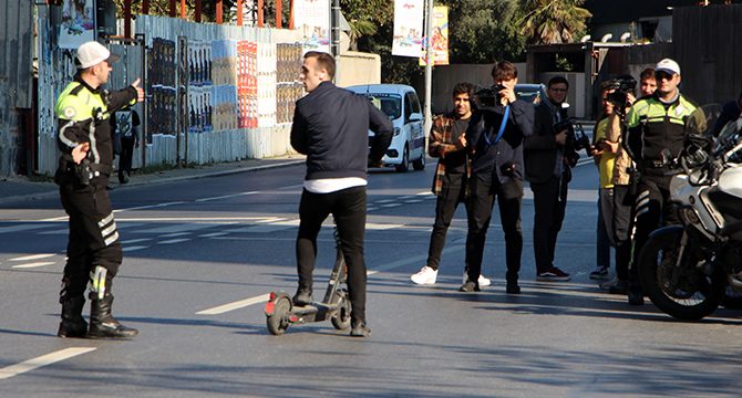 Fosforlu yelek giymeden scooter kullananlara ceza