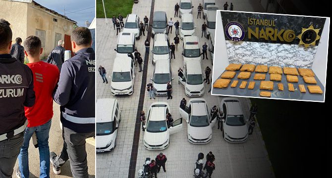 81 ilde narkotik operasyonu: 952 gözaltı