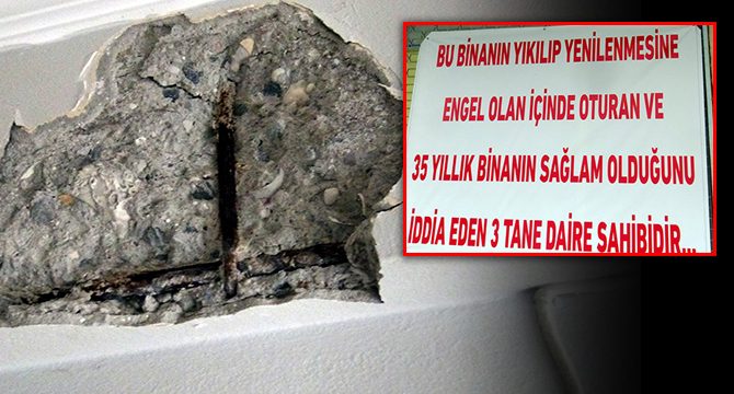 Kentsel dönüşüme karşı çıkan ev sahiplerine pankartlı tepki
