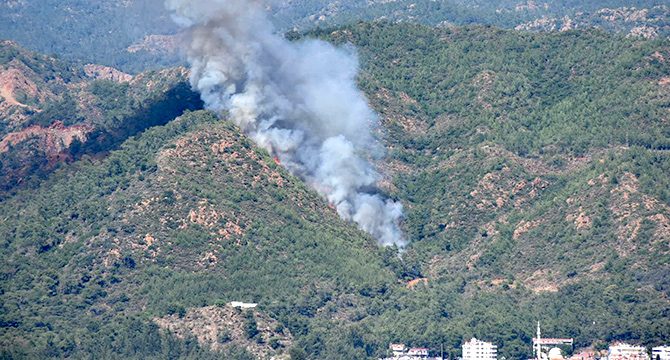 Marmaris’te orman yangını