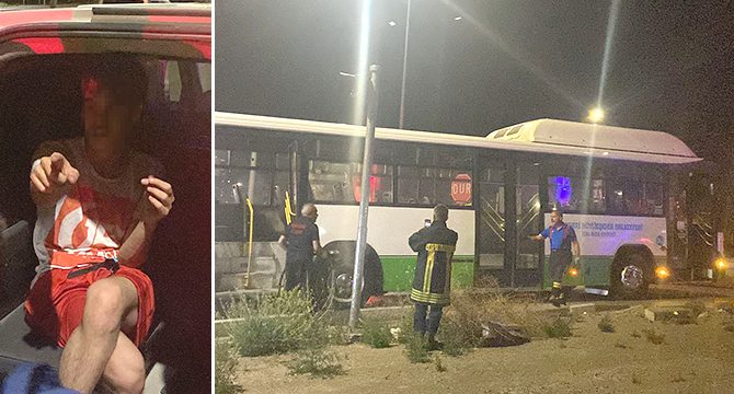 15 yaşındaki çocuk halk otobüsü kaçırdı: 5 kilometre sonra kaza yaptı