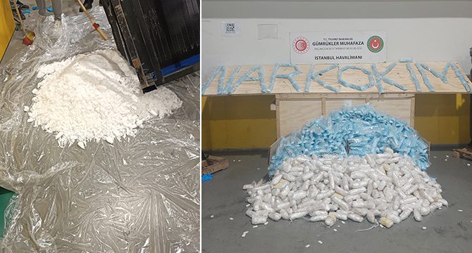 İstanbul Havalimanı'nda 427 kilogram metamfetamin ele geçirildi