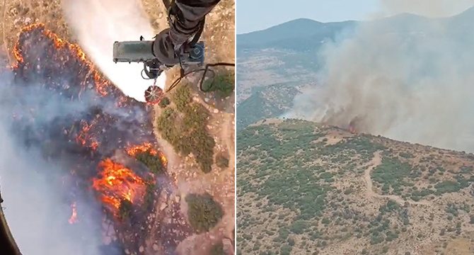 İzmir Menemen'de orman yangını
