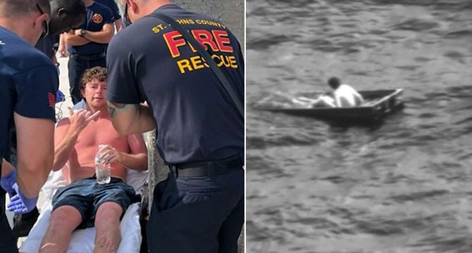 Okyanusta kaybolan genç, 35 saat sonra kurtarıldı