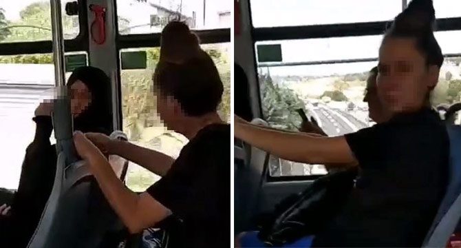 Otobüste çarşaflı kadına hakaret ve küfür iddiasına gözaltı
