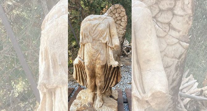 1800 yıllık Zafer Tanrıçası heykeli bulundu