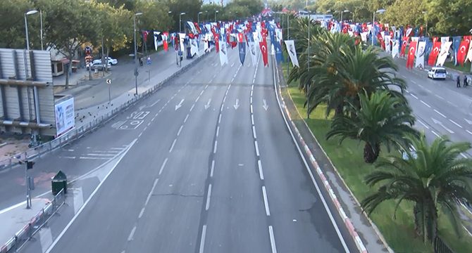 Vatan Caddesi 30 Ağustos Zafer Bayramı provası için kapatıldı
