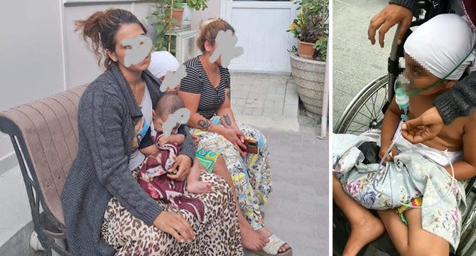 Çocuğa sahte oksijen maskesi takıp dilendi: Üzerinden bin 733 lira çıktı